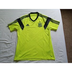 Spain 2014/15 Neon Green Training Top Jersey Men's Large Adidas España 🇪🇸